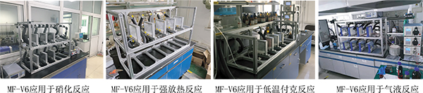 MF-V6 玻璃微反應(yīng)器應(yīng)用于硝化反應(yīng)、強(qiáng)放熱反應(yīng)、低溫付克反應(yīng)、氣液反應(yīng)